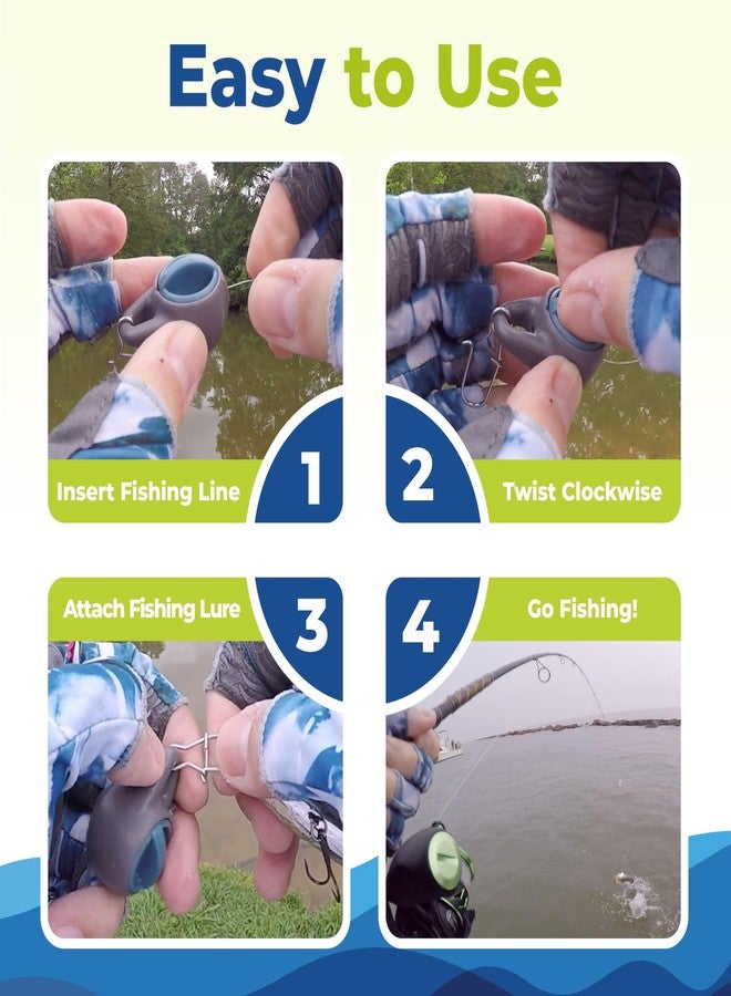 ByeKnot Fishing Knot Tying Tool | Fishing Line to Lure Connector | Protect from Fish Hooks | Tie Fishing Knots Easily | Cool Gadgets for Fishermen | Fishing Lure Accessory for Beginner Anglers - Image 3